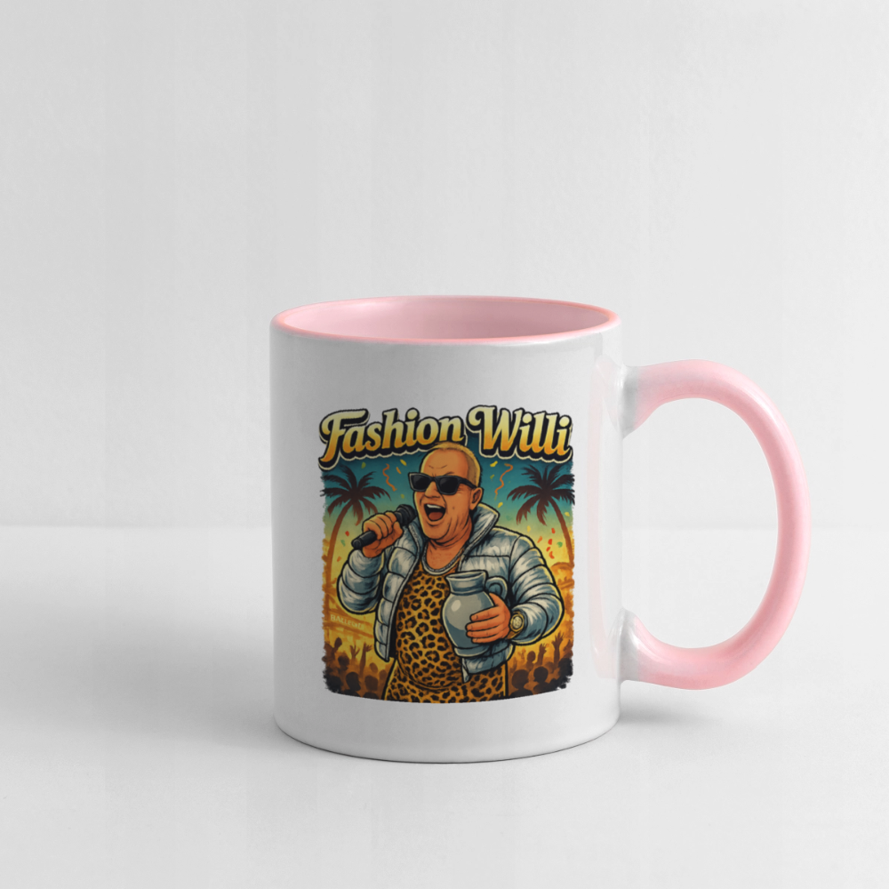 Fashion Willi Kaffeetasse zweifarbig - white/pink