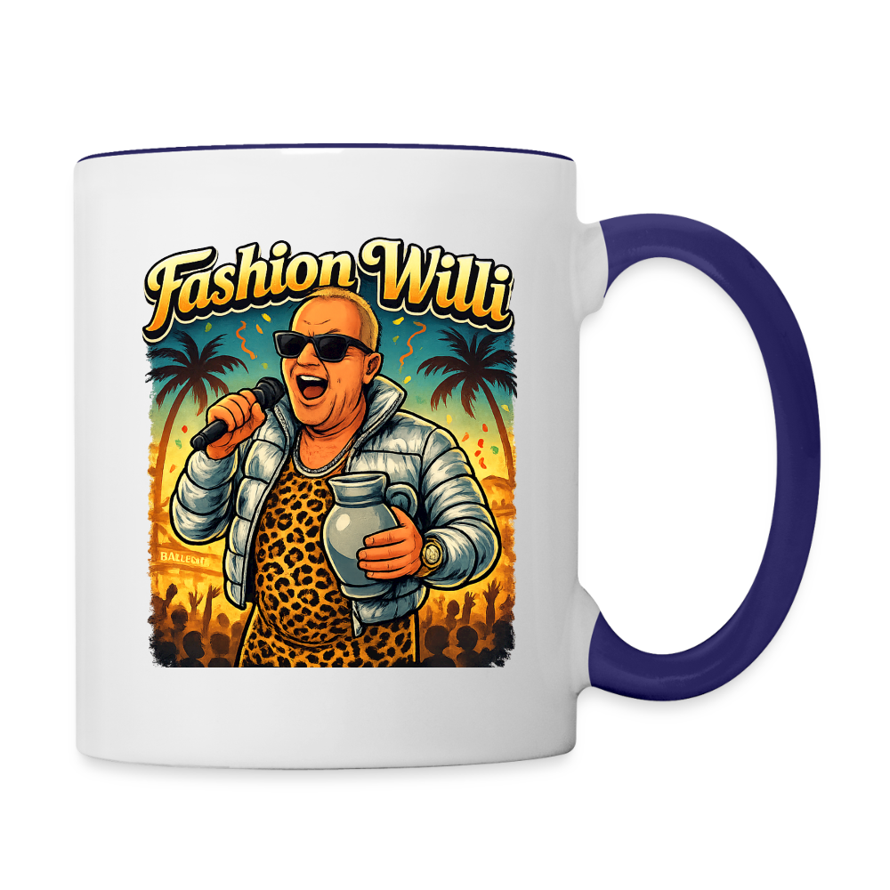 Fashion Willi Kaffeetasse zweifarbig - white/cobalt blue