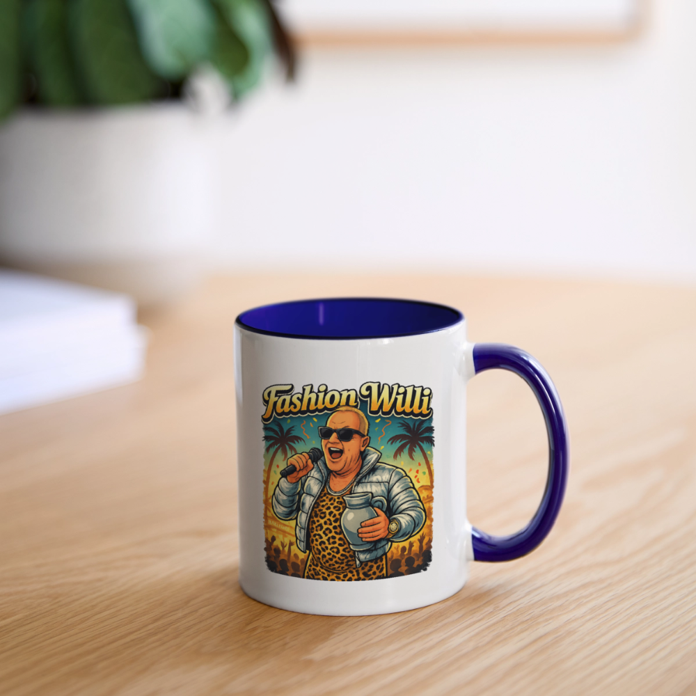 Fashion Willi Kaffeetasse zweifarbig - white/cobalt blue