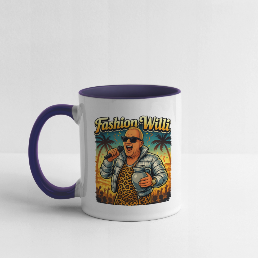 Fashion Willi Kaffeetasse zweifarbig - white/cobalt blue