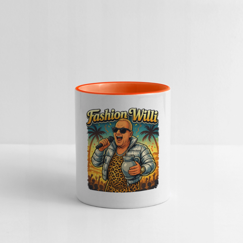 Fashion Willi Kaffeetasse zweifarbig - white/orange