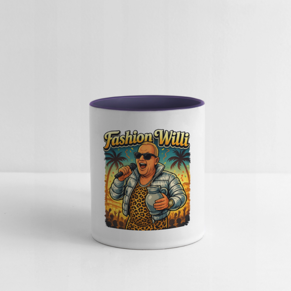 Fashion Willi Kaffeetasse zweifarbig - white/cobalt blue