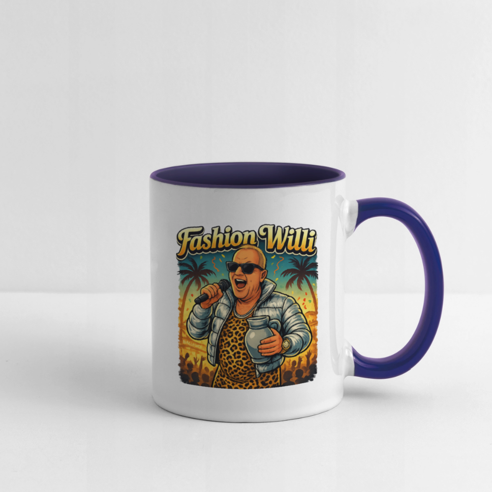 Fashion Willi Kaffeetasse zweifarbig - white/cobalt blue