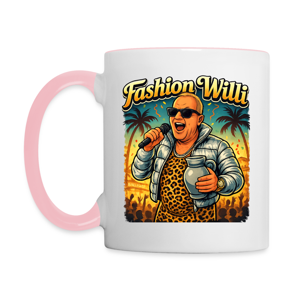 Fashion Willi Kaffeetasse zweifarbig - white/pink