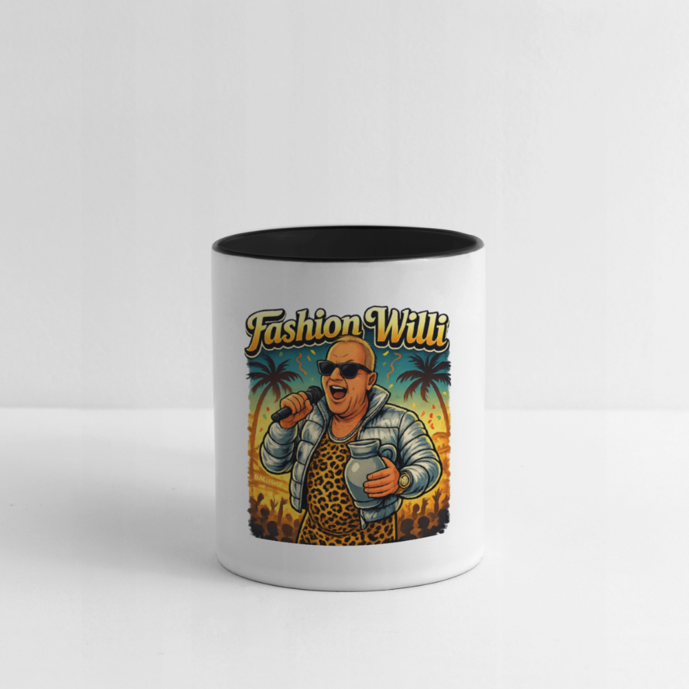Fashion Willi Kaffeetasse zweifarbig - white/black