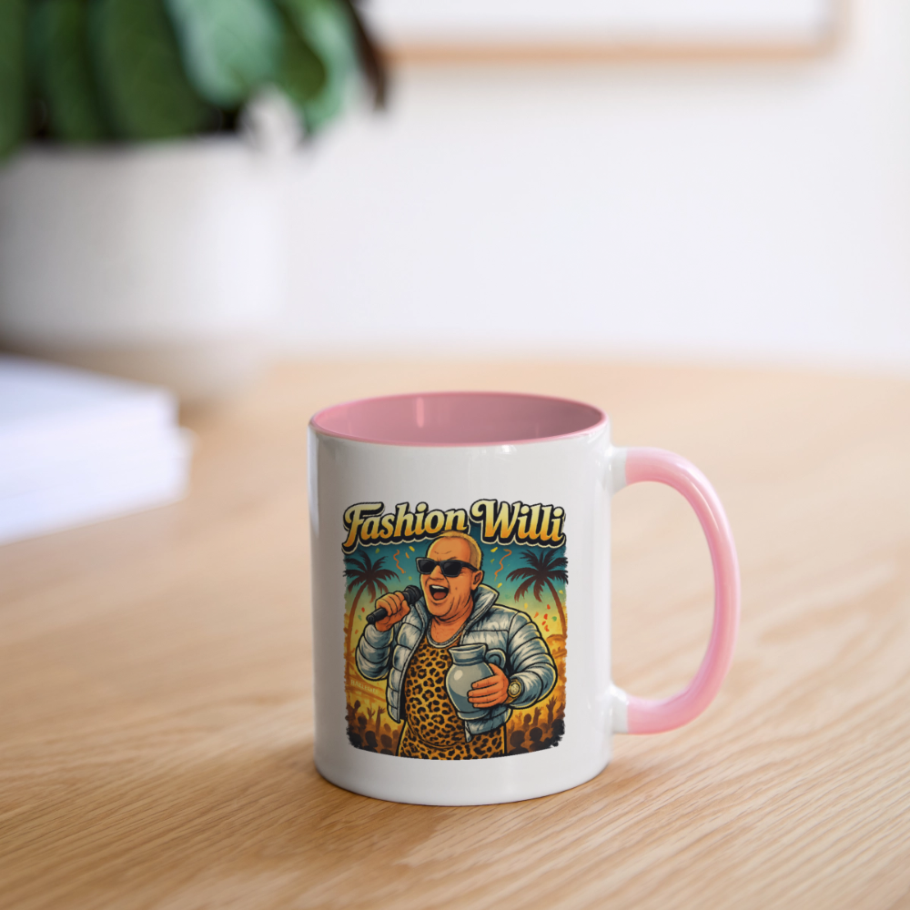 Fashion Willi Kaffeetasse zweifarbig - white/pink