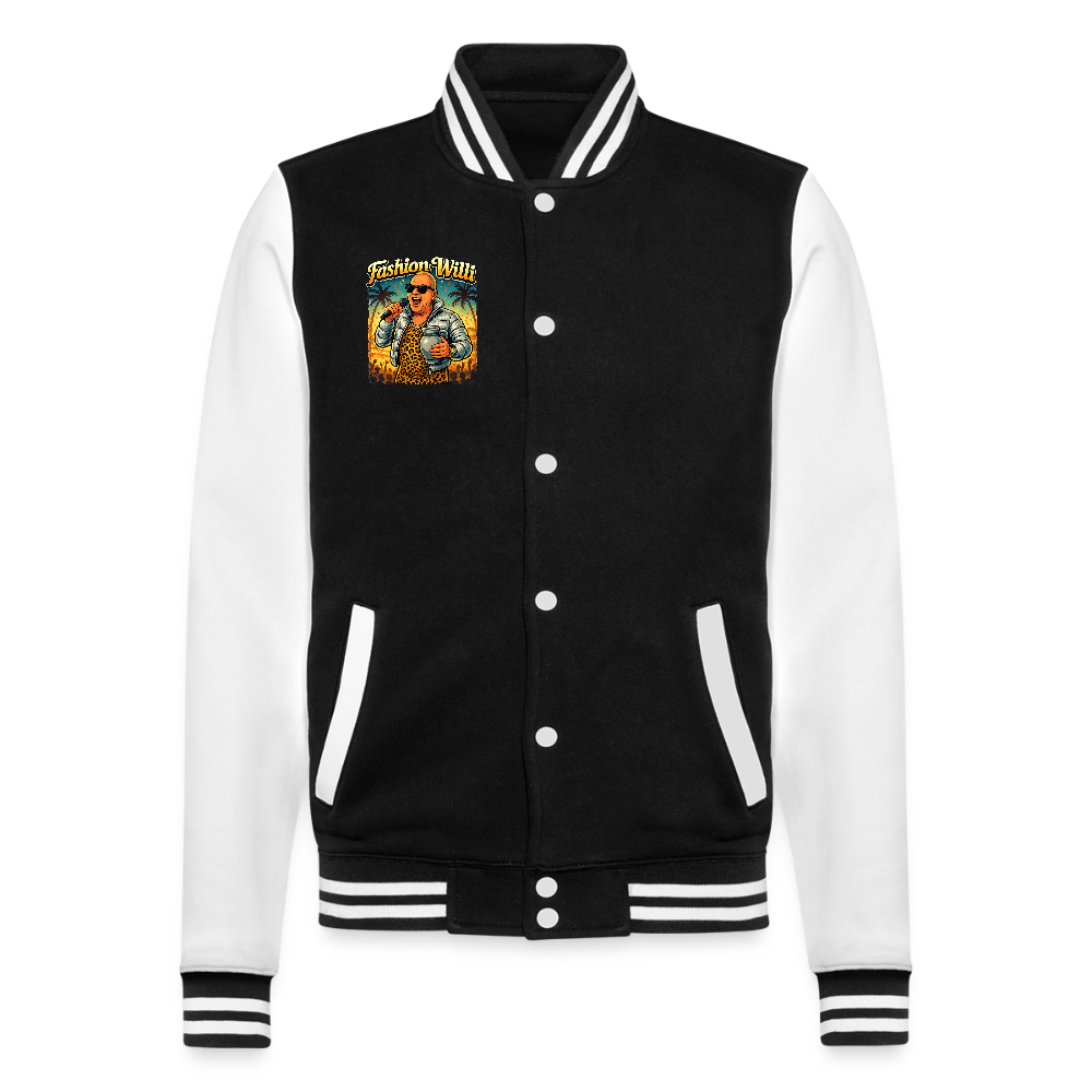 Fashion Willi College Sweat Jacke - black/white