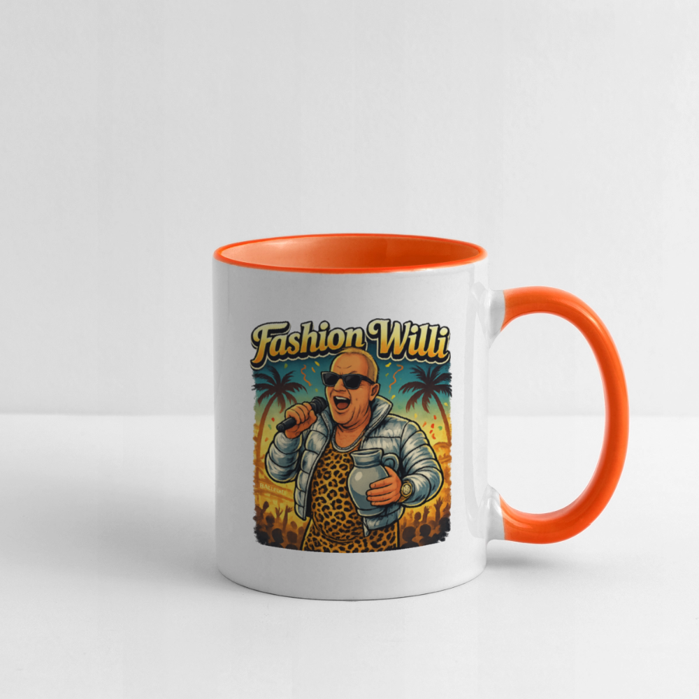 Fashion Willi Kaffeetasse zweifarbig - white/orange