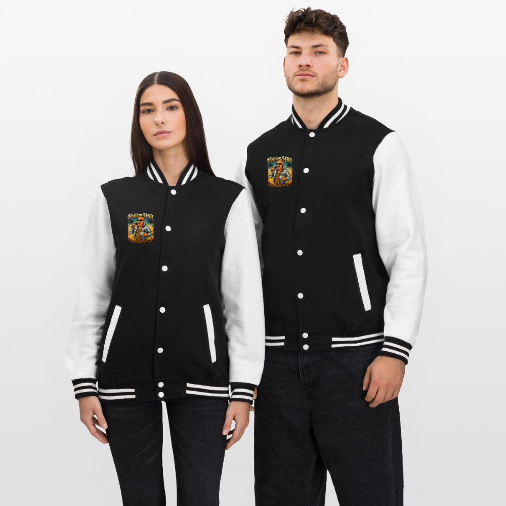 Fashion Willi College Sweat Jacke - black/white