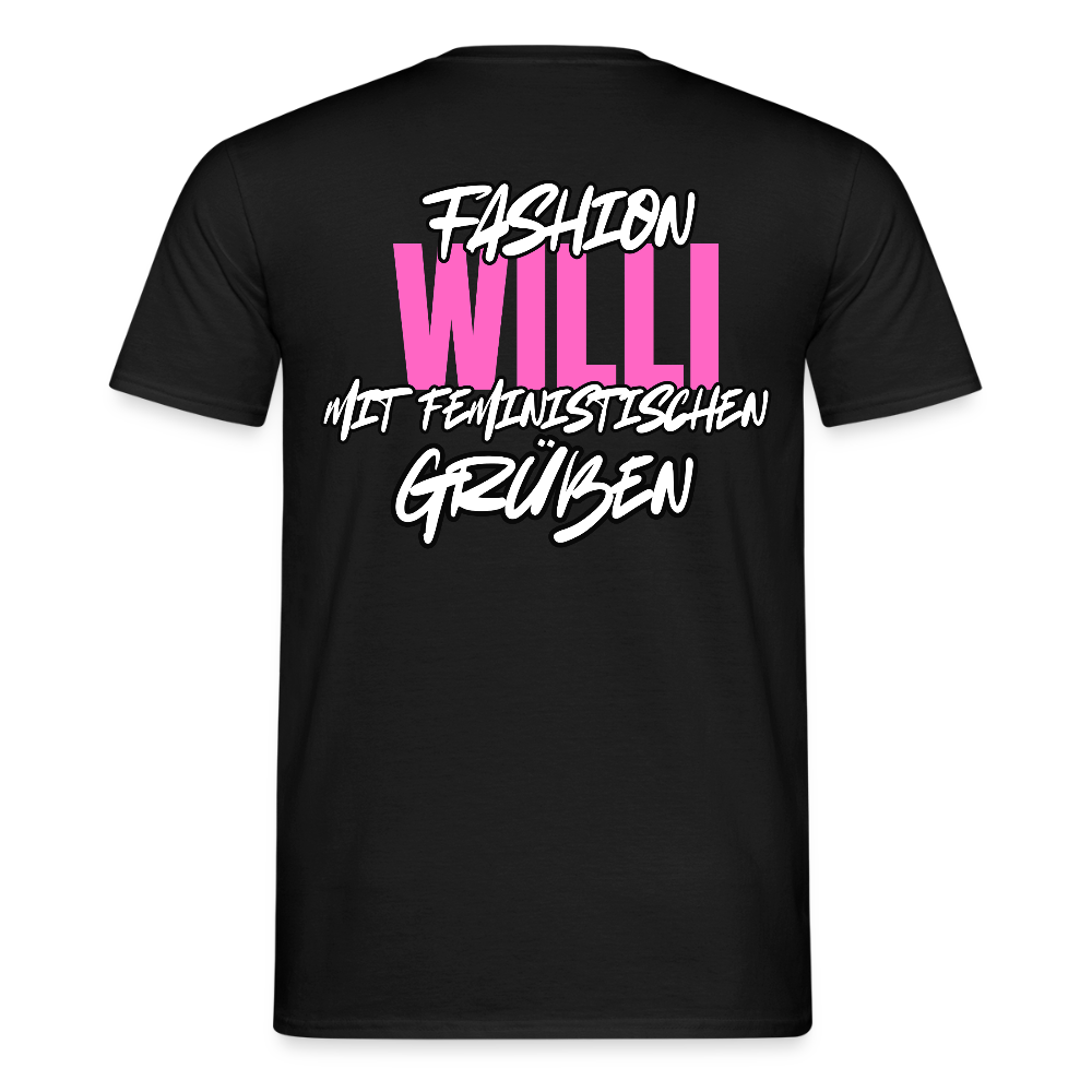 Fashion Willi - mit feministischen Grüßen - T-Shirt Herren - black