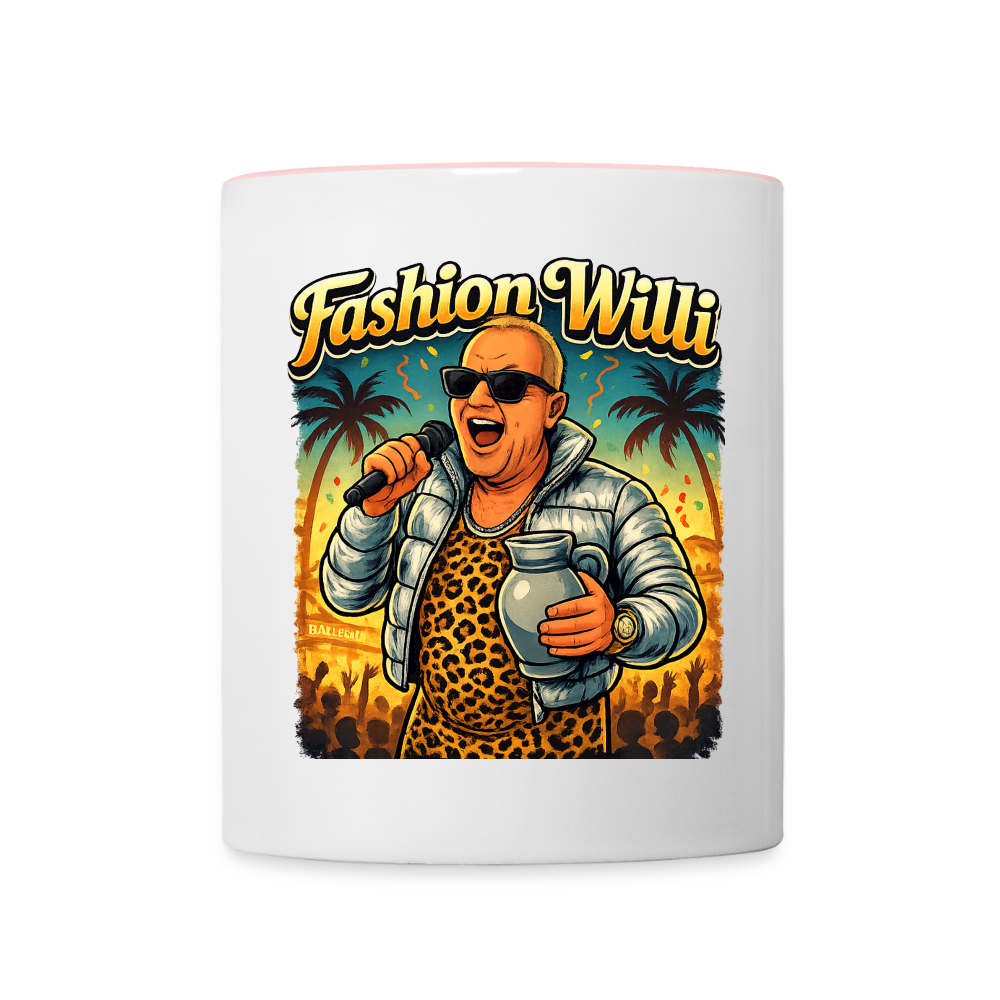 Fashion Willi Kaffeetasse zweifarbig - white/pink