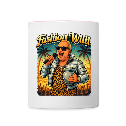 Fashion Willi Kaffeetasse zweifarbig - white/pink