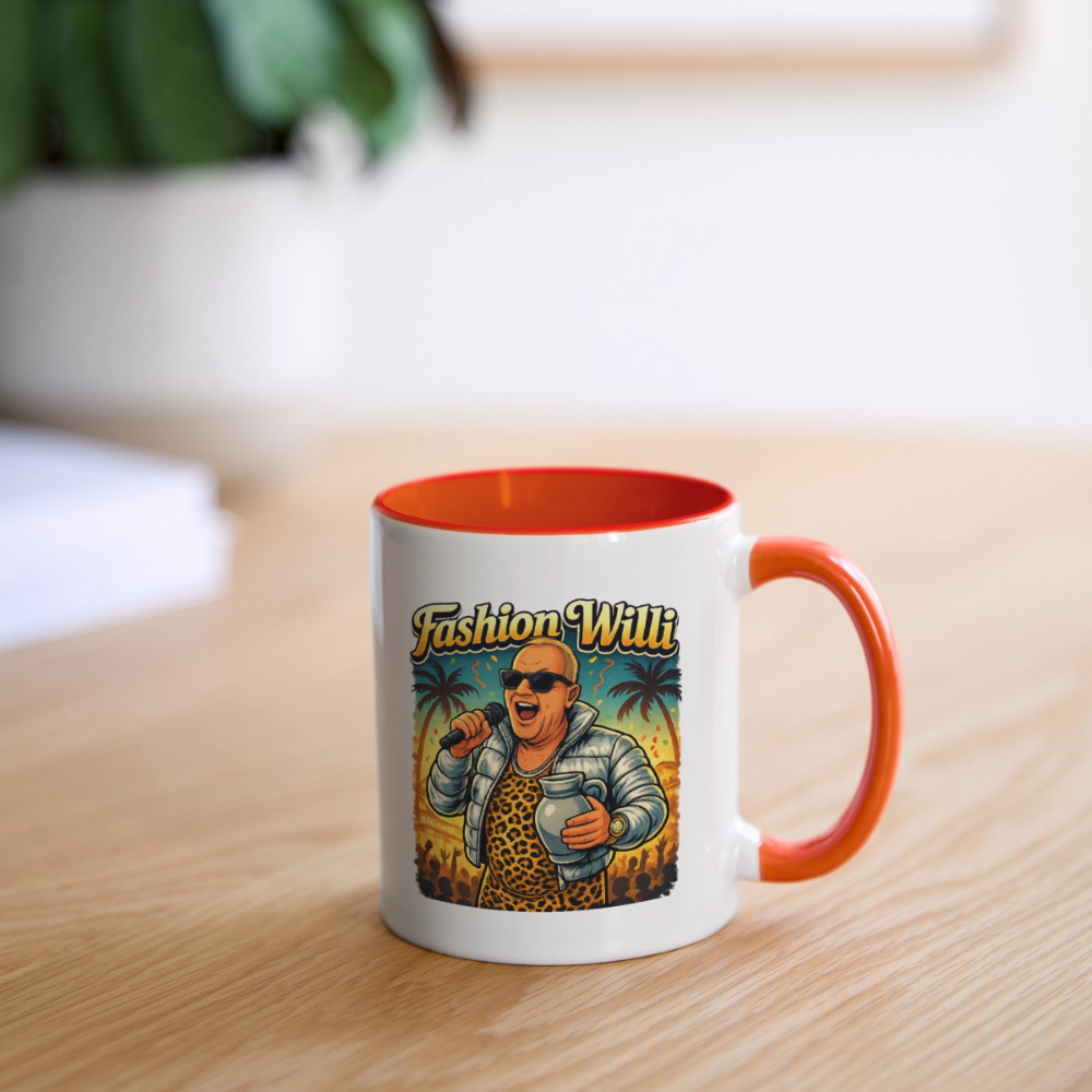 Fashion Willi Kaffeetasse zweifarbig - white/orange