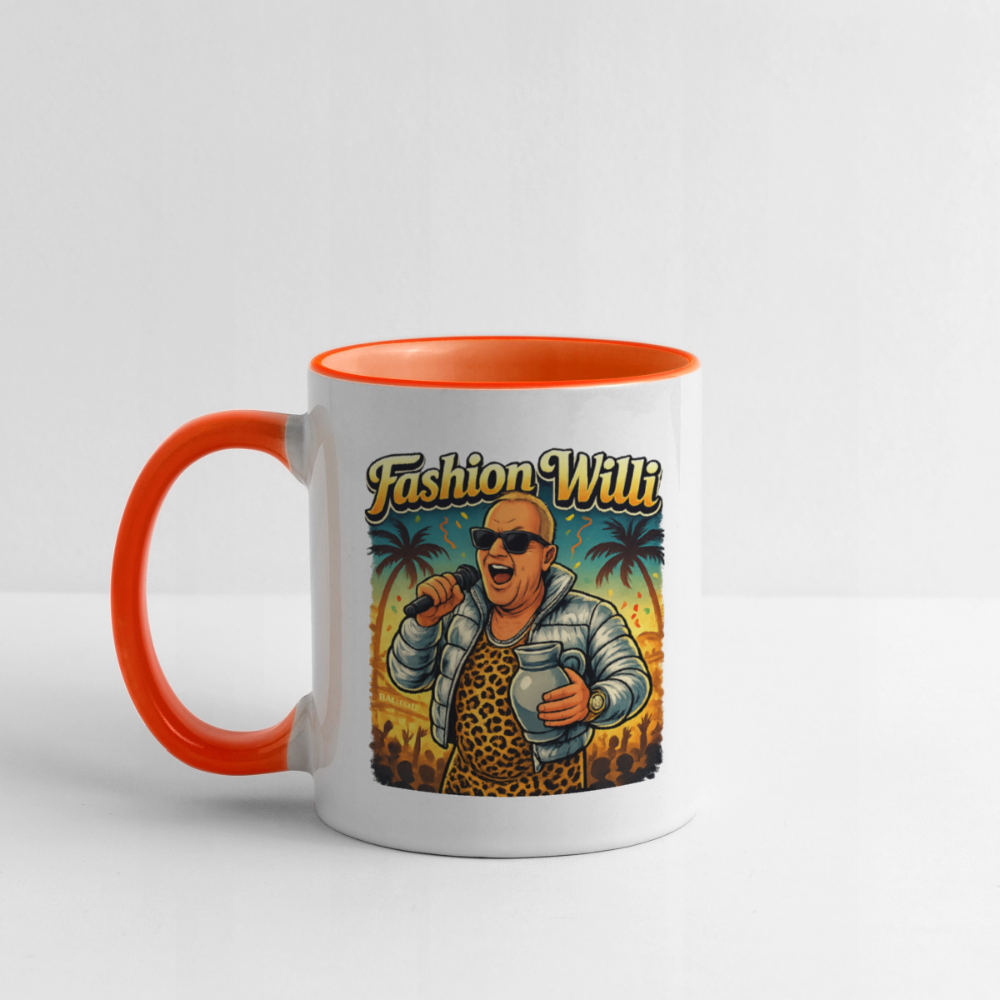 Fashion Willi Kaffeetasse zweifarbig - white/orange