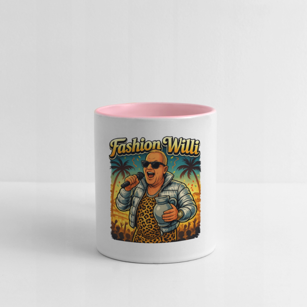 Fashion Willi Kaffeetasse zweifarbig - white/pink