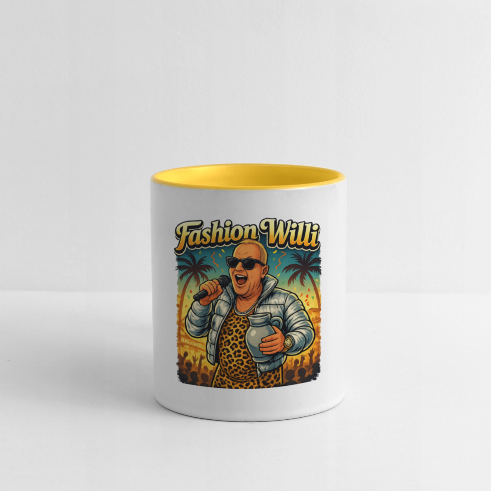 Fashion Willi Kaffeetasse zweifarbig - white/yellow