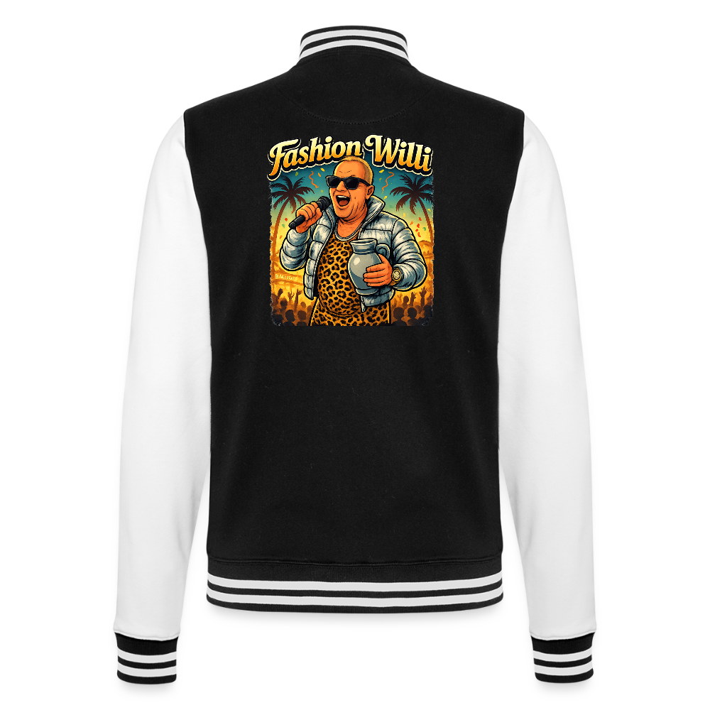 Fashion Willi College Sweat Jacke - black/white