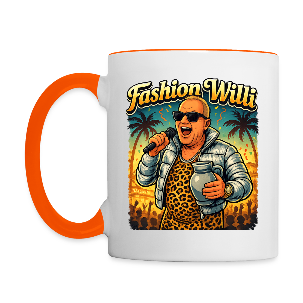 Fashion Willi Kaffeetasse zweifarbig - white/orange