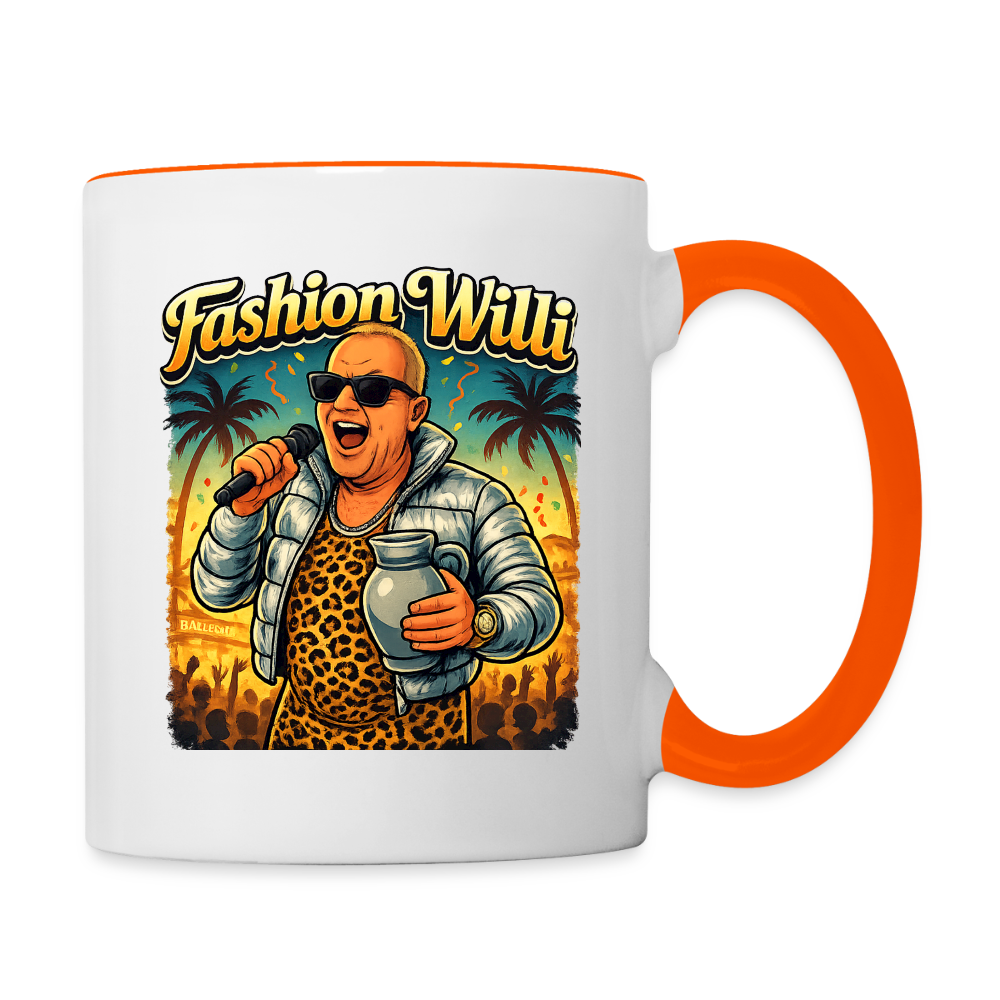 Fashion Willi Kaffeetasse zweifarbig - white/orange