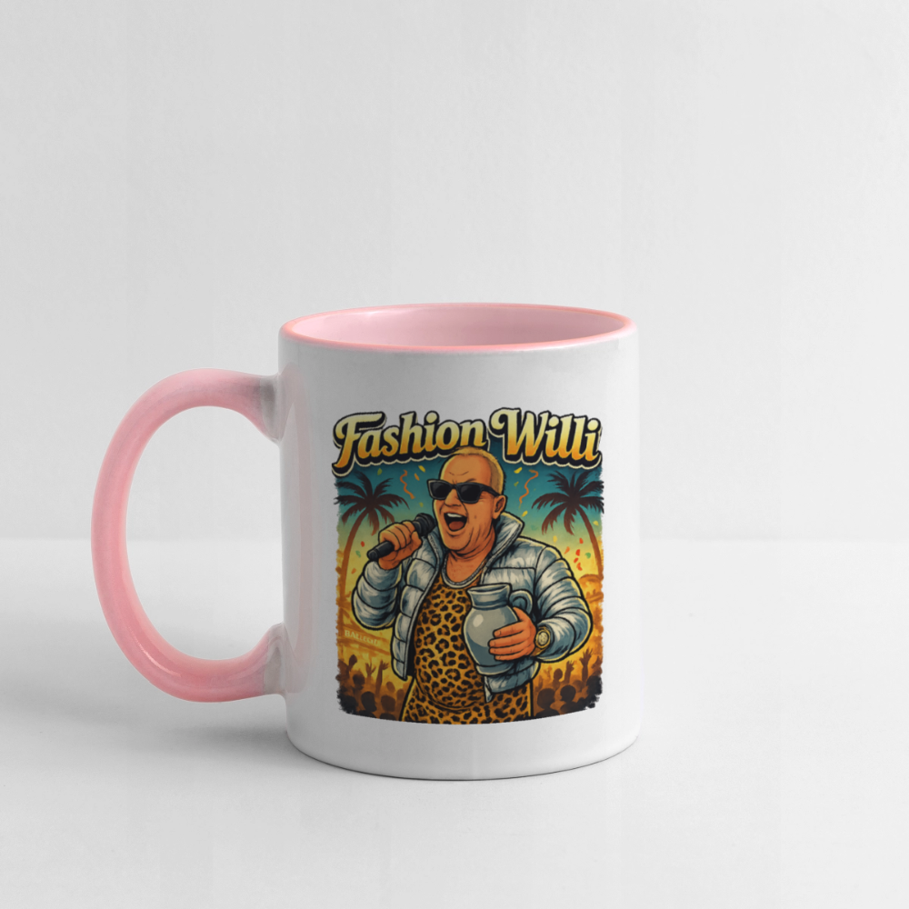 Fashion Willi Kaffeetasse zweifarbig - white/pink