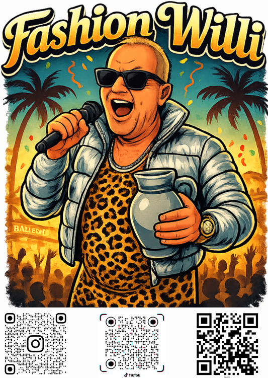 Fashion Willi Autogrammkarte mit Postkarten-Rückseite